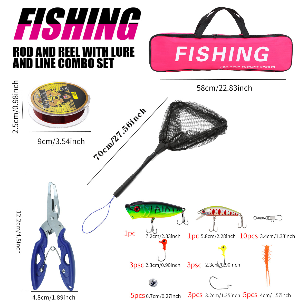 Fishing Pole Set Full Kits Wit - đánh giá và giá Fishing Rod Travel