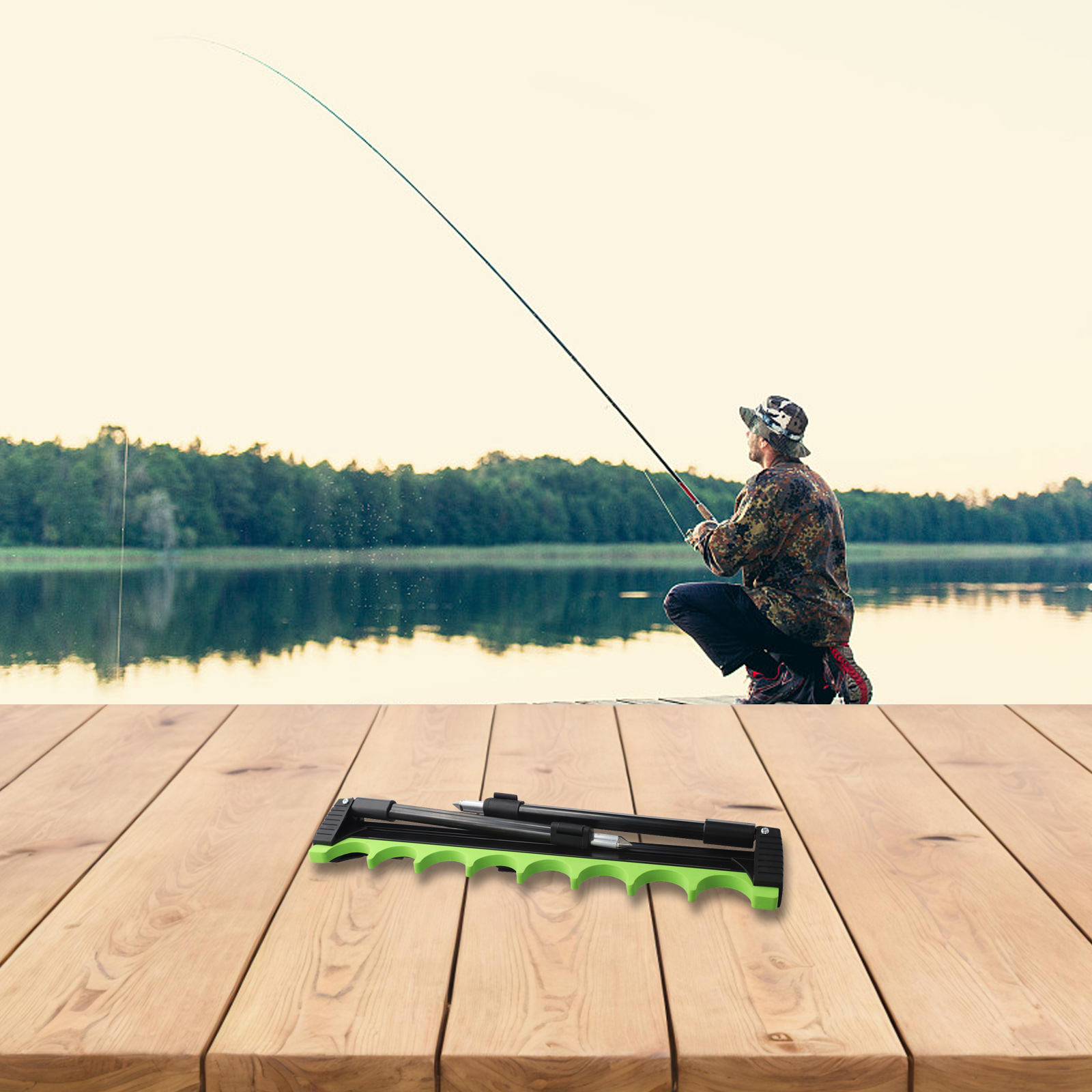 4 Leg 8 Rig Telescopic Fishing - đánh giá và giá Fishing Rod Telescopic