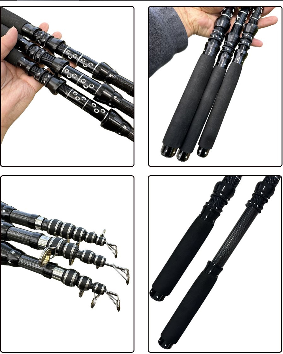 1.8/2.1/2.4/2.7/3.0M Telescopi - đánh giá và giá Fishing Rod Surf