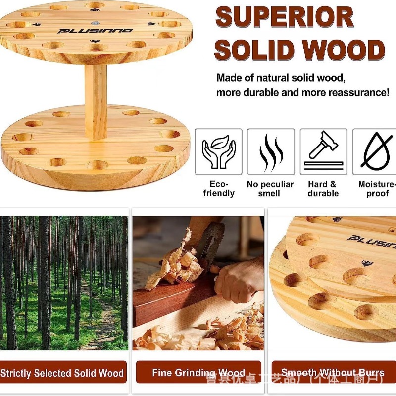 Round Solid Wood Fishing Rod S - đánh giá và giá Fishing Rod Rack