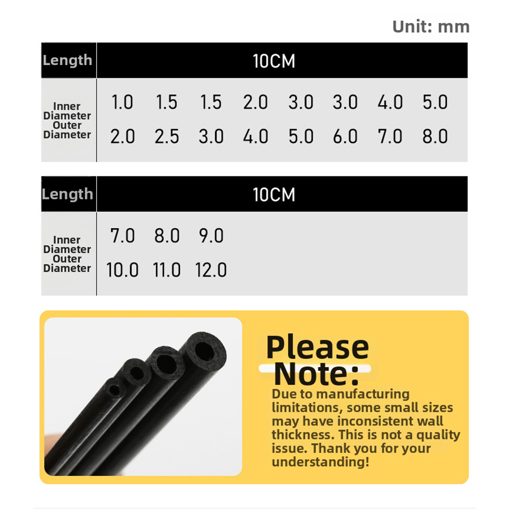 10cm Black Hollow Carbon Fiber - đánh giá và giá Fishing Rod Repair Kit