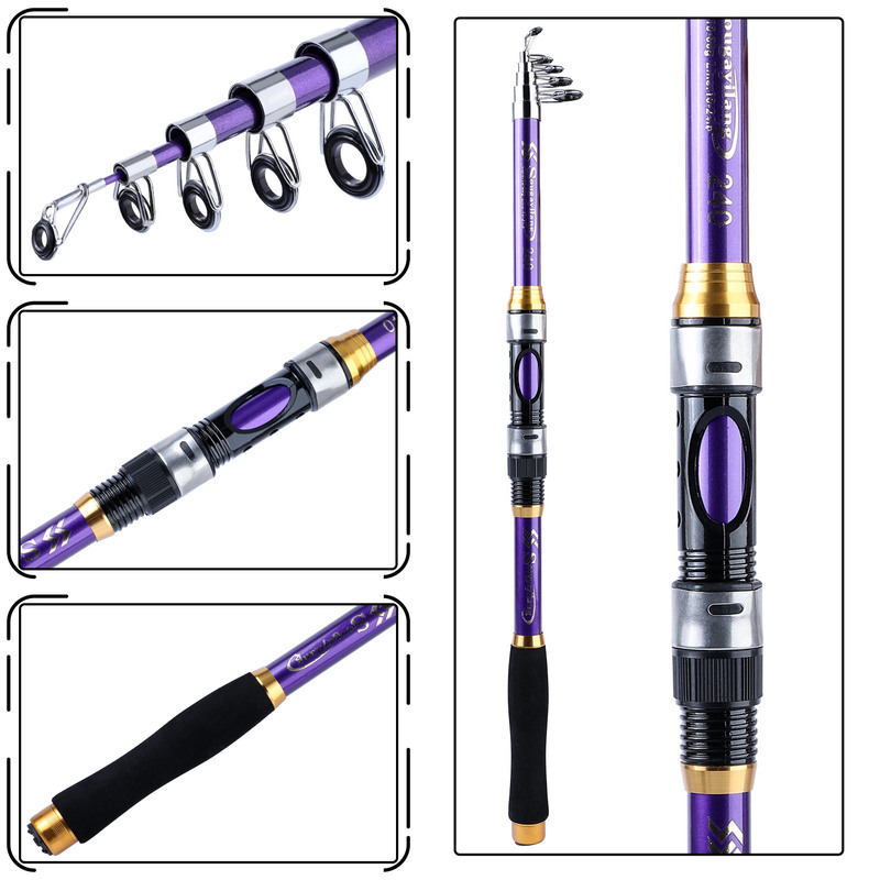 Sougayilang 4 Colors Telescopi - đánh giá và giá Fishing Rod Surf