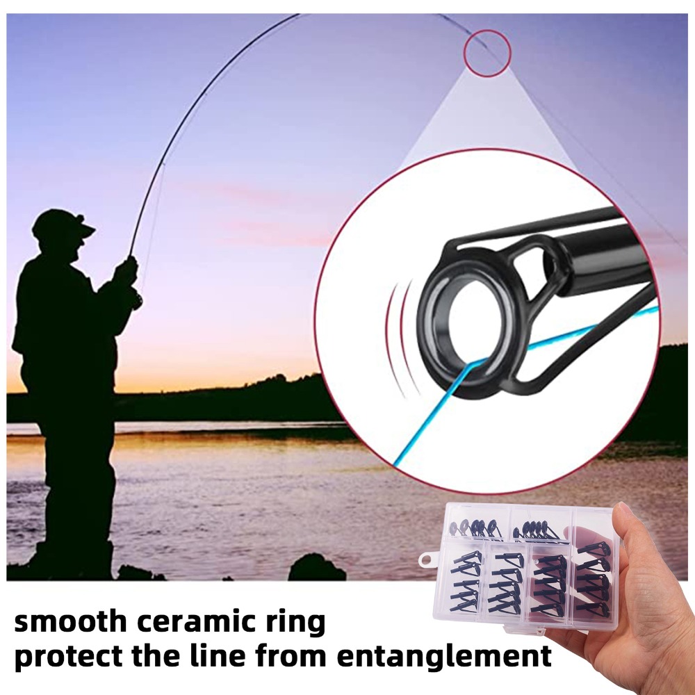 30PCS Stainless Steel Fishing  - đánh giá và giá Fishing Rod Guide Replacement