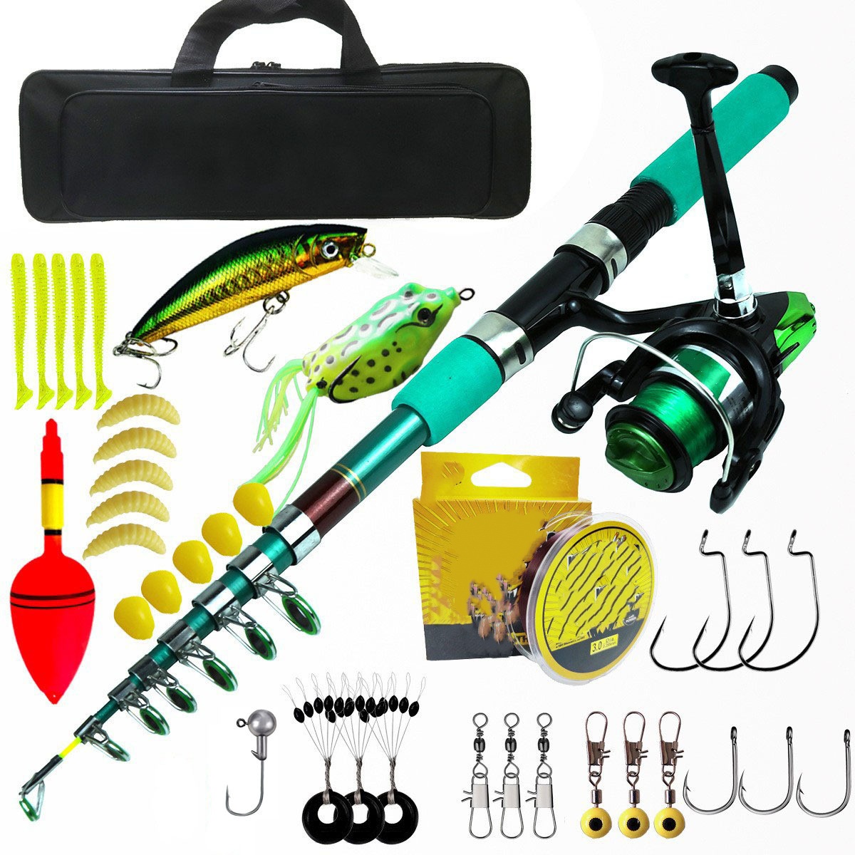 Portable Ultralight Carp Teles - đánh giá và giá Fishing Rod Combo